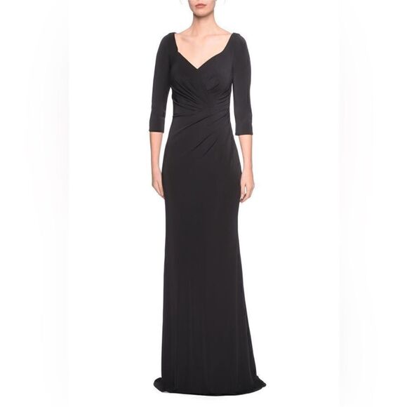 La Femme NWT Sweetheart Neckline Long Jersey
Dress Black Size 10 MSRP $395 - Picture 3 of 10
